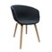 Jilphar Fabric Dining Chair with Wooden Legs JP1330A, Black