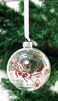 Galss Bauble With Snowy Red Berries 8cm21452