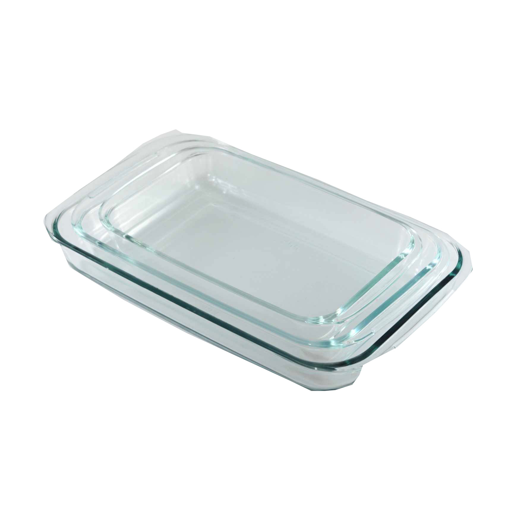 Home Maker Rectangular Glass Baking Dish Clear 3 PCS