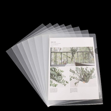 Generic A4 Document Folder, 50 Pack Thicker Clear Transparent L-Type File Holder Copy Safe Project Pockets, 22C, Fit Us Letter/ A4 Size