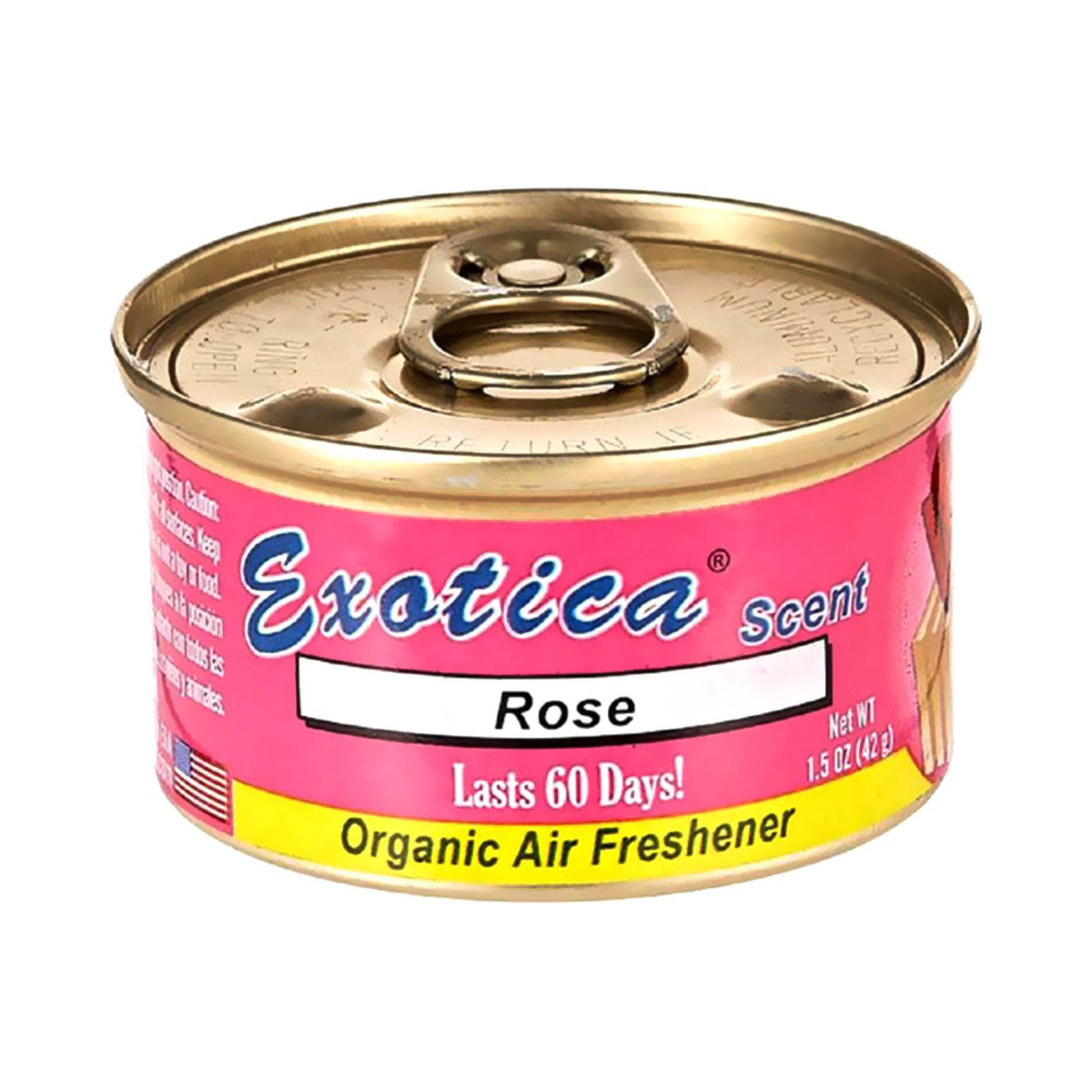 Exotica Organic Car Air Freshener - Liquid Can - Rose Scent - 42 gram