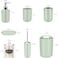 Bathroom Accessories Set of 8 Pieces Bathroom Accessory Set Soap Dispenser Toothbrush Holder Tooth Mug Soap Dish Toilet Brush Rubbish for Bathroom Home Decor (Green)
