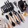Kitchen Utensil Set 19 Piece Silicone Kitchenware Heat Resistant Non stick Cooking Tool with Wooden Handles Silicone Cookware Set