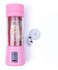 USB Electric Juice Cup/Jug Blender/Mini Portable Blender/Juicer Mixer Blender Smoothie Maker/Fruit Juice Extractor And Mixer,380ML  Portable For Work, Outdoor, Etc. (pink)