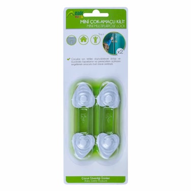 Asude Unique Security Baby Multifunctional Lock 2 Pieces 40Mm White