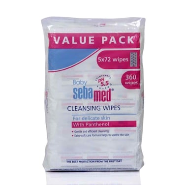 Sebamed Cleansing Wipes White 72 Wipes Pack of 5