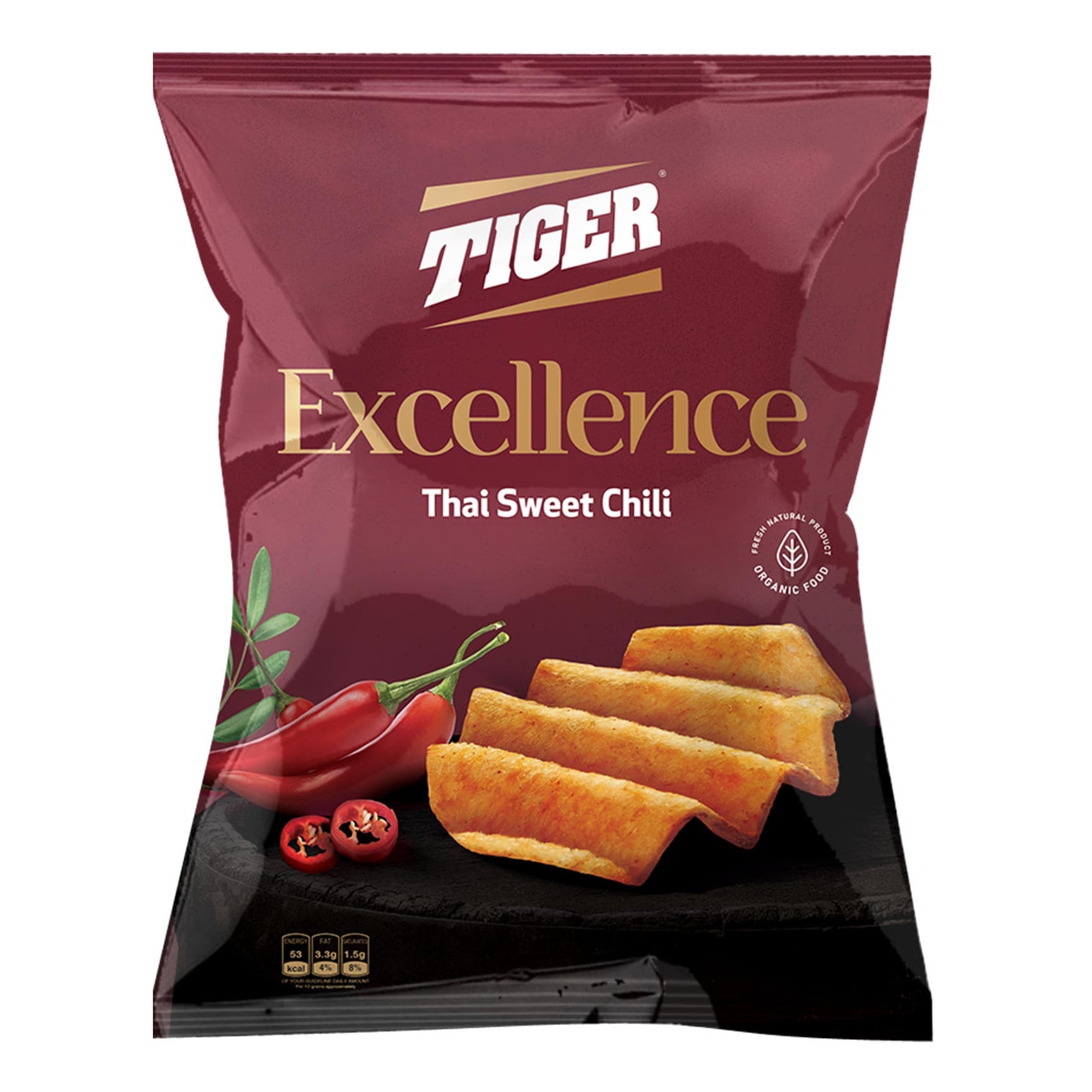 Tiger Excellence Sweet Chili Chips – 92 gram Tiger Excellence Sweet Chili Chips – 92 gram