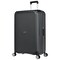Eminent Hard Case Large Checked Travel Bag Luggage Trolley Polypropylene Lightweight 4 Quiet Double Spinner Wheels Suitcase With TSA Lock B0002 Gray