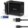 Anker 24W 2-Port USB Wall Charger Poweriq Technology With 3Ft/0.9M Micro Cable, Black