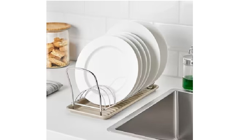 Buy Dish drying rack, stainless steel, 12x32 cm Online | Carrefour KSA