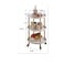 Rolling Utility Cart 3 Tier Storage Trolley Cart Organizer with Handle and Wheels for Home Bathroom Kitchen Office Library Salon White
