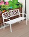 Yulan Outdoor Bench Steel Frame For Patio, Park, Garden, Backyard, Deck Providing You Space To Have A Rest Strong, Sturdy And Comfortable To Seat (White) 605