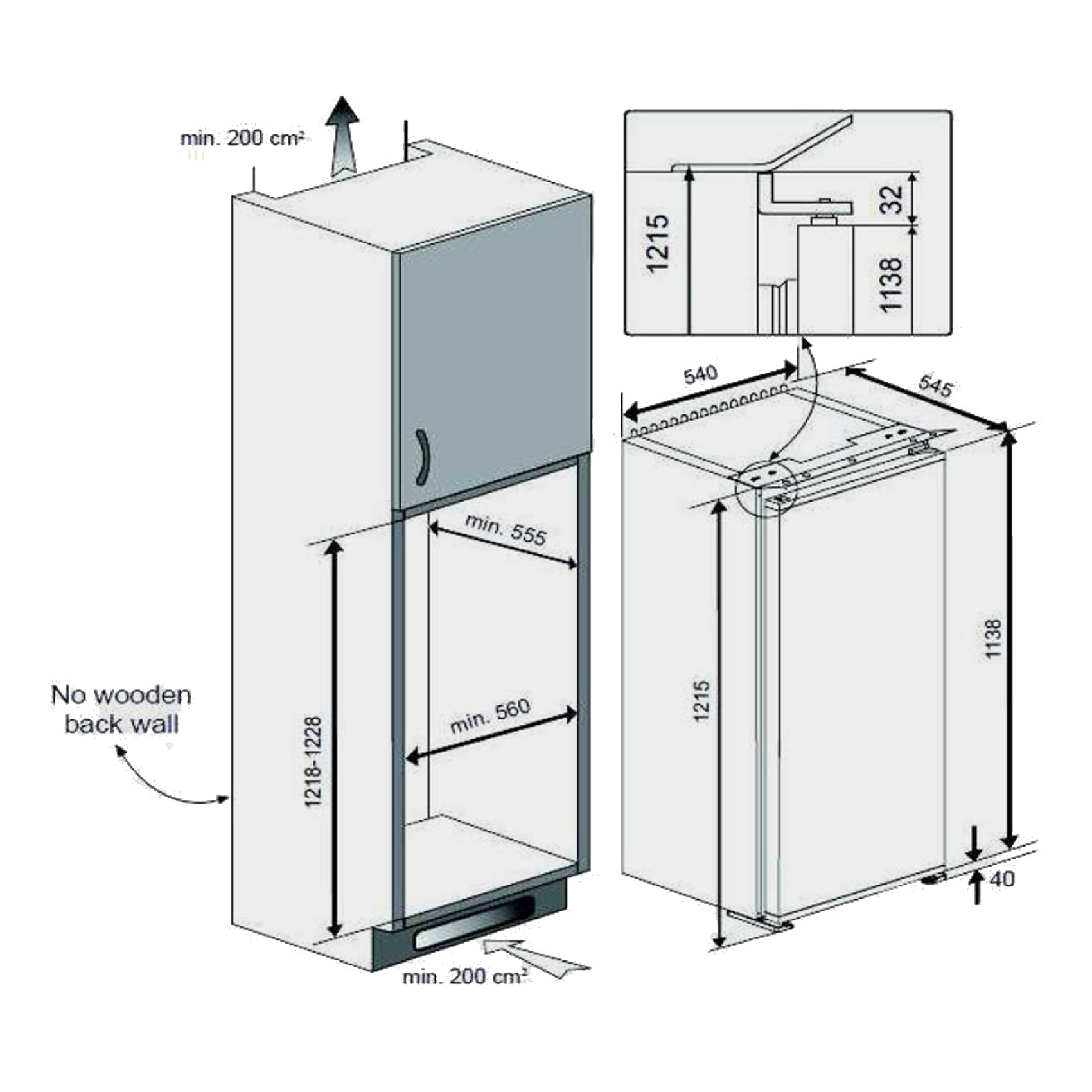 Teka Built-In Fridge 175 Liter TKI4 215