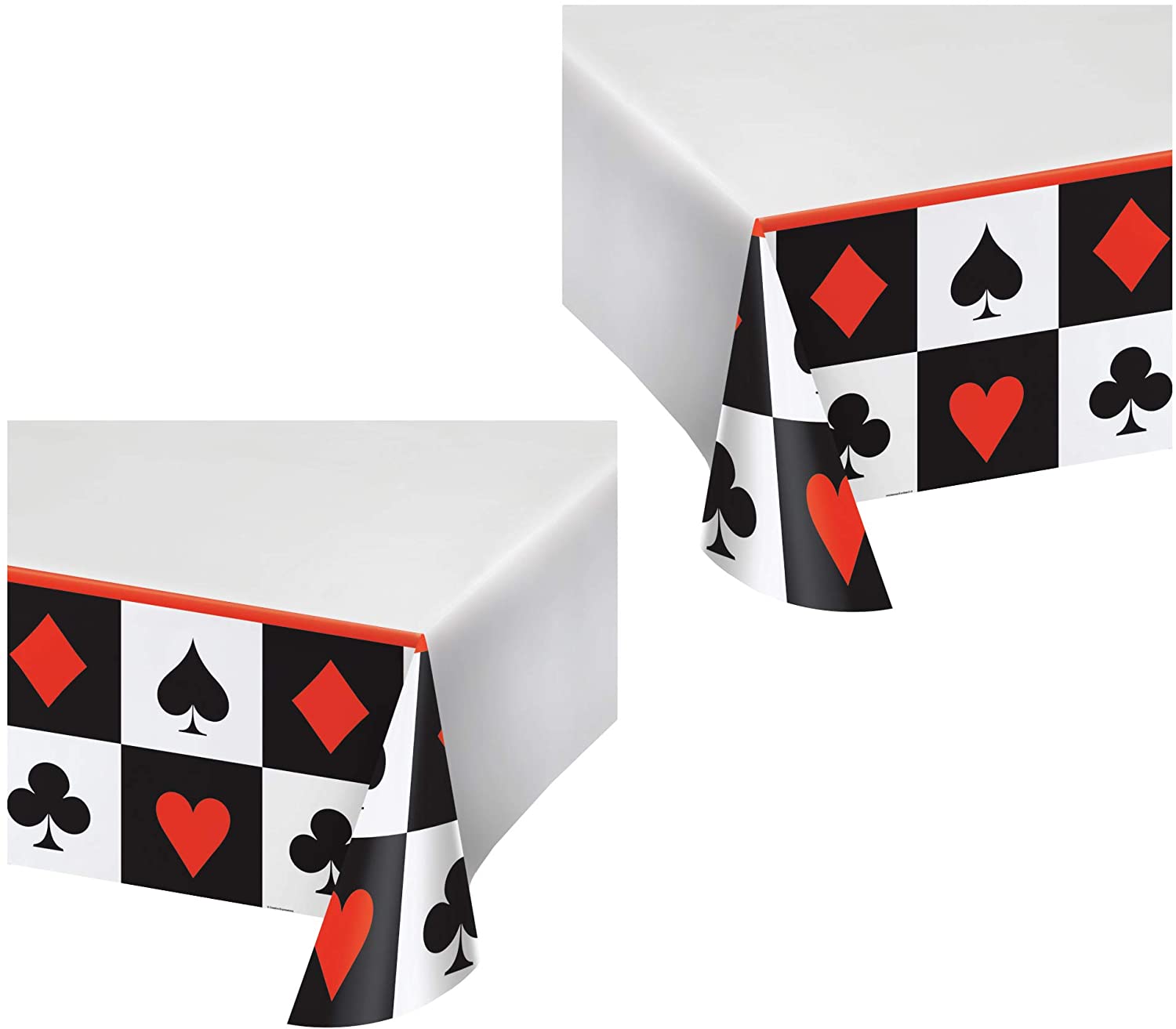 Card Night Tablecover Plastic 54inx108in Border Print