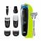 Braun All in One Hair Trimmer 3 with Gillette Razor for Men - Black/Blue - MGK3242