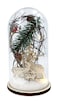 Christmas Glass Decoration w/ LED 9x15.5cm