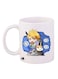 Bp Digimon Printed Mug White/Blue/Yellow 12Ounce