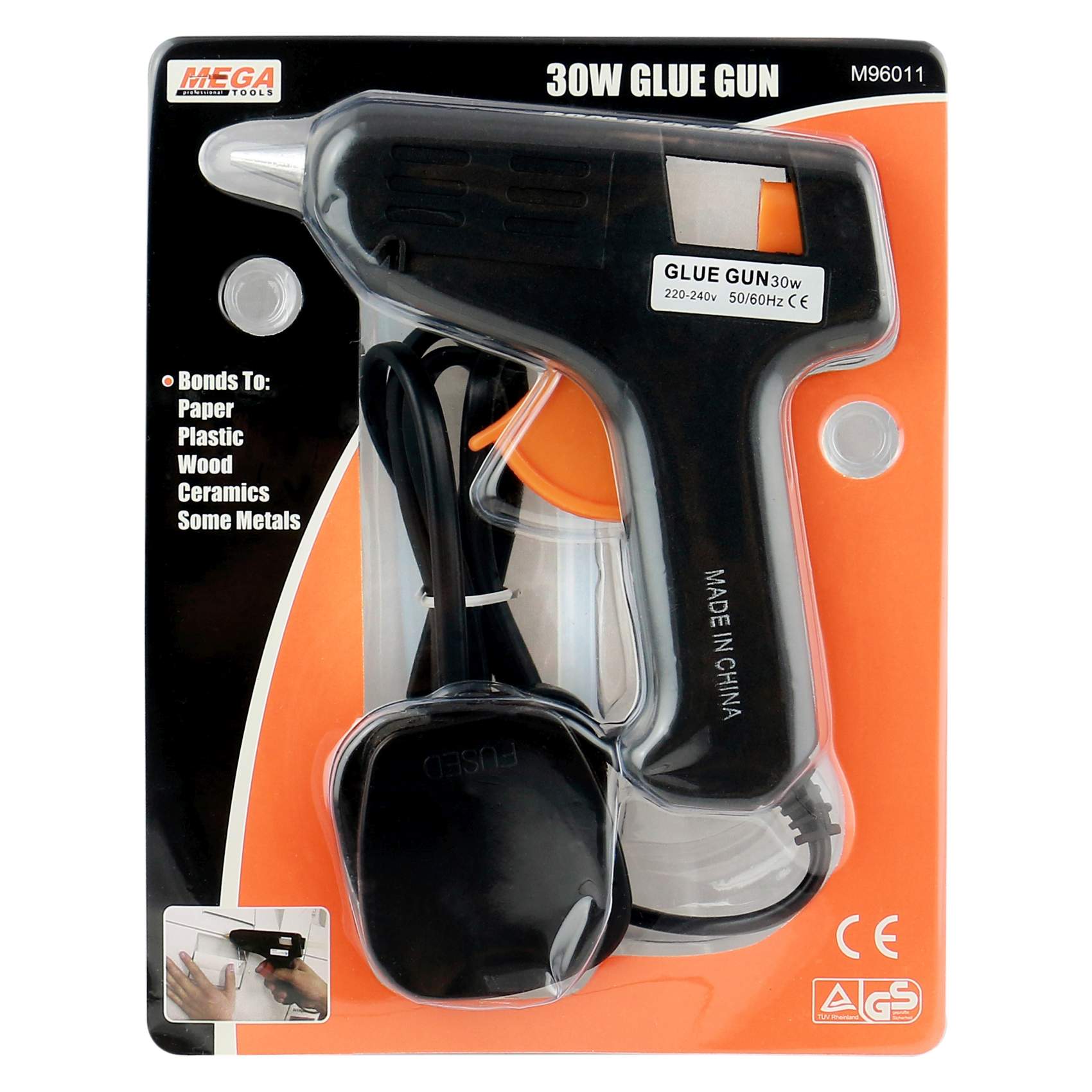 Mega Tools Glue Gun Black 30W