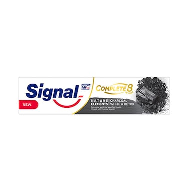 Signal Complete 8 Action Natural Elements Charcoal White And Detox Toothpaste 100ML