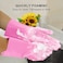 ZALCOON Dishwashing Sponge Gloves for Kitchen ,Silicone Gloves Reusable Rubber Cleaning Gloves ,Silicone Dishwashing Scrubber Glove
