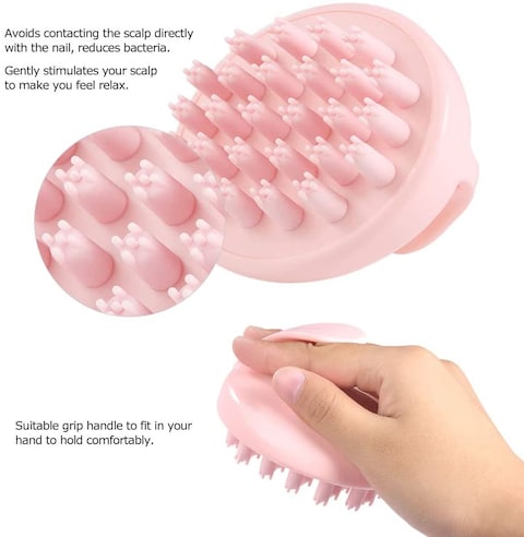 Generic Hair Massage Brush Shampoo Scalp Massage Brush Head Massager Silicone Comb Scalp Shower Hair Brush