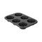 Zenker 6 Cup Stainless Steel Muffin Tin Black