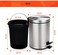 Rubbish Bin Stainless Steel Brushed Round Step Trash Can Pedalstyle Covered Living Room Kitchen Bathroom Paper Basket 8 Liters trash can dustbin