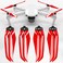 Master Airscrew Mas Stealth Propellers For Dji Mavic Air 2, Red 4 Pcs