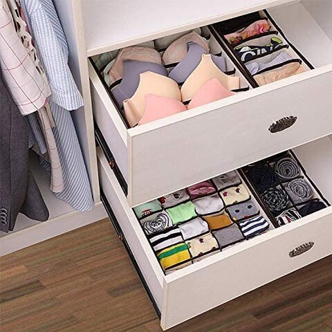 4 In 1 Foldable Underwear Storage Box Multicolor 33x30x10.5centimeter