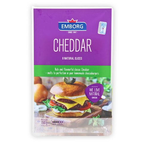 Emborganic Cheese Cheddar Nat.Slice150G
