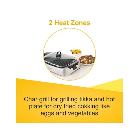 Kenwood Health Grill 2000 Watts - Silver - HG266
