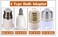 Lavish All In Converter E27, E14, B22 LED Light Bulb Adapter Holder, Fireproof Socket, Bulb Converter Each 2 Pcs (8-Pack)