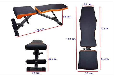 H Pro Sit Up Workout Incline/Decline Bench, Adjustable Bench For Home &amp; Gym Workout
