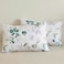 Luna Home Queen Size 6 Pieces, Green Leaves Design Bedding Set