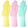 Lavish Magic Silicone Dishwashing Scrubber Dish Washing Sponge Rubber Scrub Gloves Kitchen Cleaning Tools 1 Pair Assorted