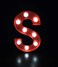 LED Marquee Letter Light Sign Wooden Red (S) 25cm