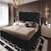 In House Victoria Velvet Bed Frame - Single - 200x90 cm - Black