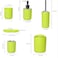 Bathroom Accessories Set 6 Piece Bath Ensemble with Smooth Surface Includes Soap Dispenser, Toothbrush Holder, Toothbrush Cup, Soap Dish for Decorative Countertop and Housewarming Gift, Lime Green