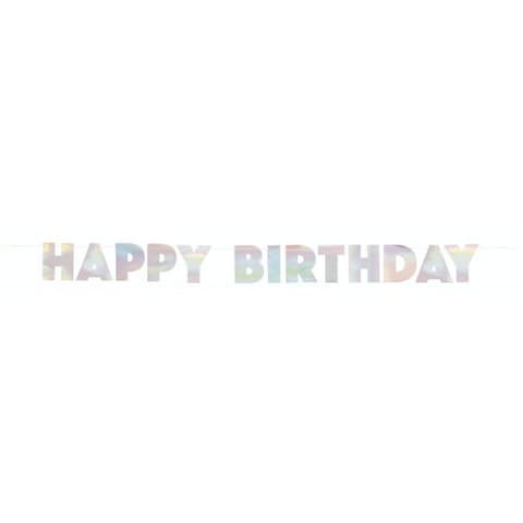 IRIDESCENT FOIL HAPPY BIRTHDAY BANNER