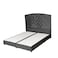In House Oslo Velvet Bed Frame - King - 200x200 cm - Dark Gray