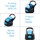 Eazy Kids 6 &amp; 4 Convertible Bento Lunch Box w/ 530ml Stainless Steel Water Bottle and Spoon Fork Set - Glitter Blue