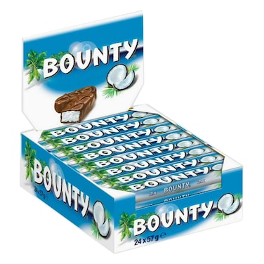 Bounty Chocolate Bar Coconut Milk 57g x Pack of 24