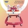 Lovely Baby Foldable Kids Walker LB 571 with Adjustable Height, Music &amp; Toys, Rotating Wheels, Foldable Safe Activity Walker for Toddlers, Small Infant Boy Girl 6-18 months - Pink