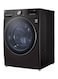 إل جي غسالة تحميل أمامي، واي فاي، 21.0 كجم، WF2111BST، لون أسود ستيم (غير شامل التركيب)