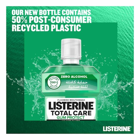 Listerine Total Care Gum Protect Mouthwash Fresh Mint kill 99% germs 500ml
