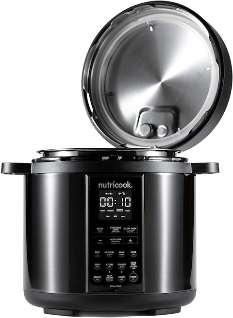 Nutricook Smart Pot 2 1000 Watts - 9 In 1 Instant Programmable Electric Pressure Cooker, 6 Liters, 12 Smart Programs, 2 Years Warranty, Black, Sp204K