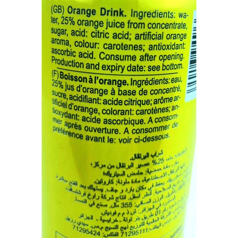 Rauch Orange Drink Cans - 355 ML