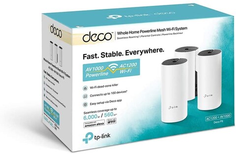 Tp-Link Deco P9(3-Pack) Ac1200 + Av1000 Whole Home Hybrid Mesh Wi-Fi System