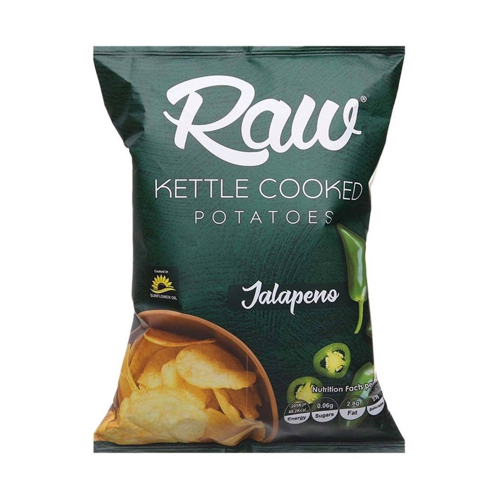 Buy Raw Sour Jalapeno Kettle Cooked Potatoes - 58gm Online