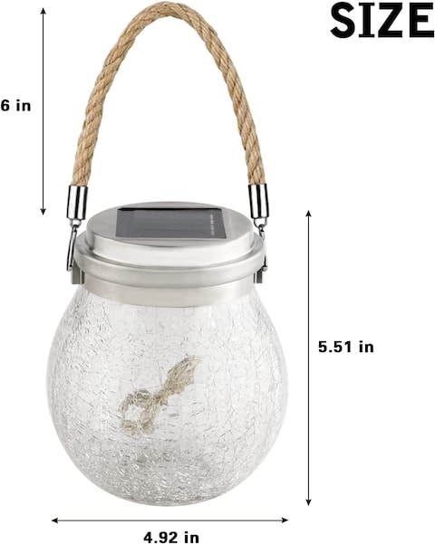Yiliaw Solar Lantern 2 Pack, Hanging Outdoor Lanterns Waterproof 30 LED Lights Garden Decorative Landscape Halloween Christmas For Yard Patio Lawn Decoration